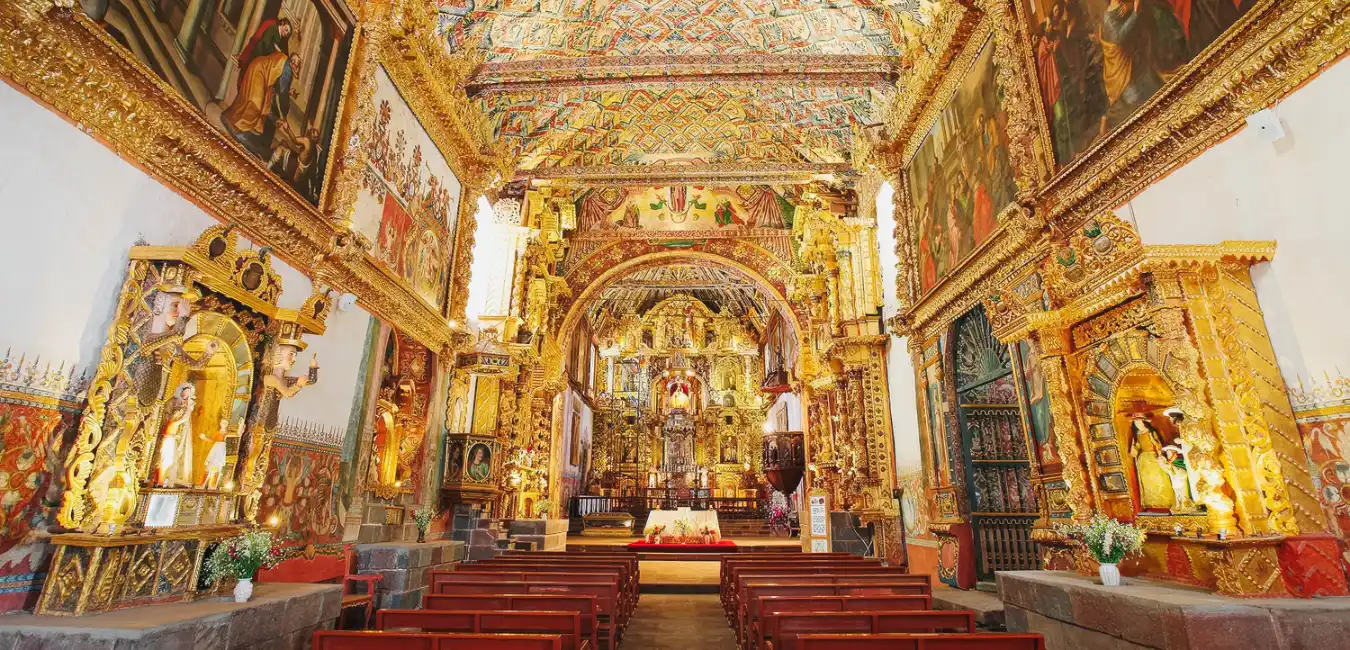 Historic Andahuaylillas Temple, known as the Sistine Chapel of the Americas