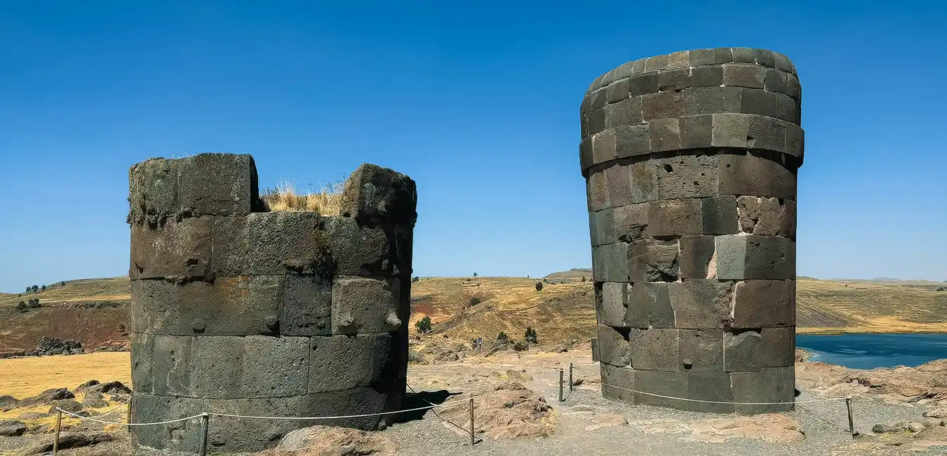 Ancient funerary monuments at Sillustani 