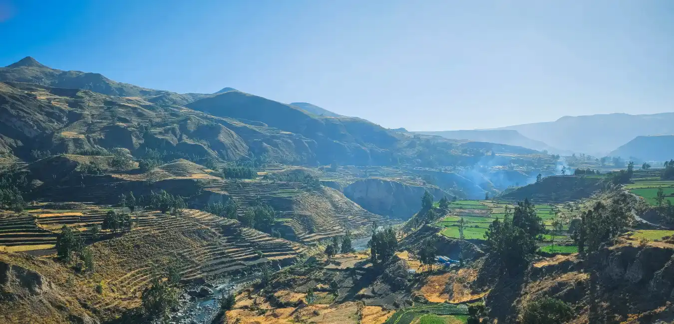 Panoramic view of Colca Canyon in Arequipa 