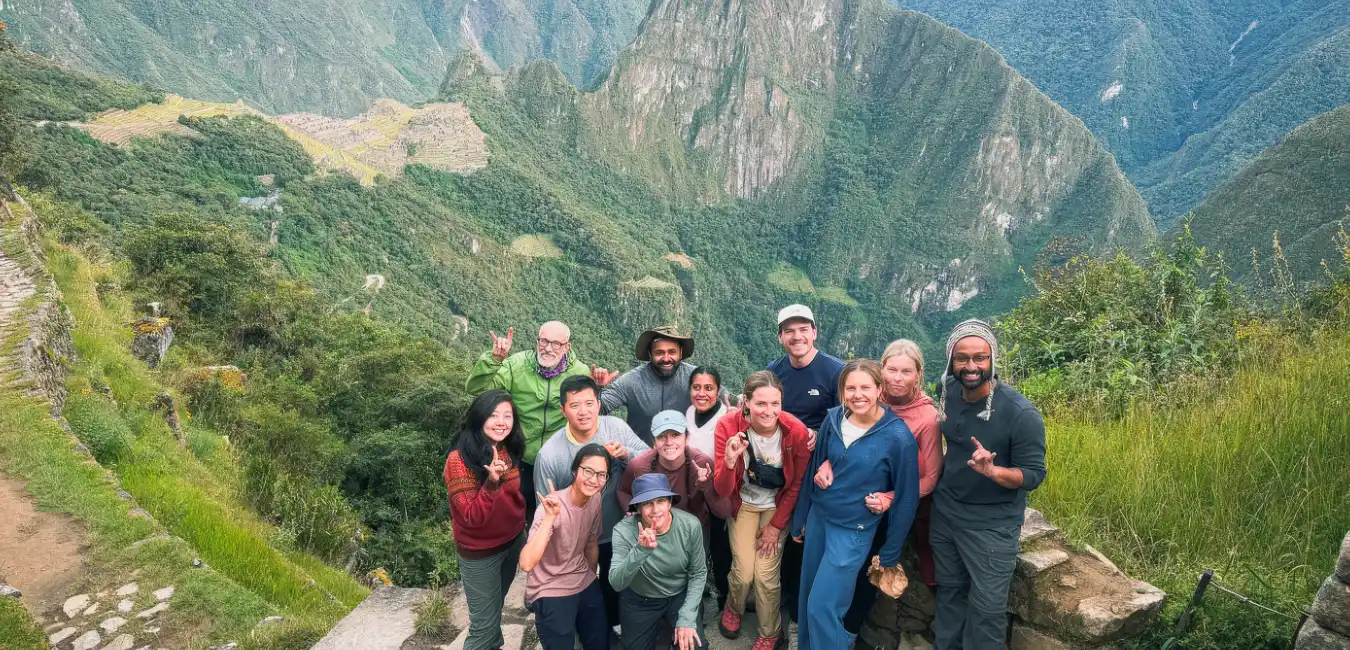 Hikers on the Short Inca Trail