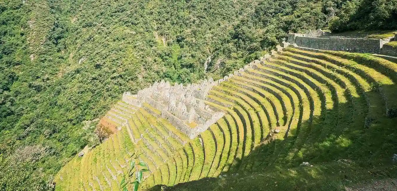 Inca terraces along the trail