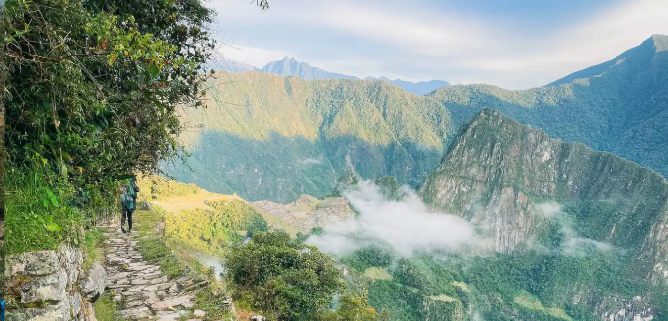 Intipunku (Sun Gate) on the Inca Trail, offering the first view of Machu Picchu at sunrise.