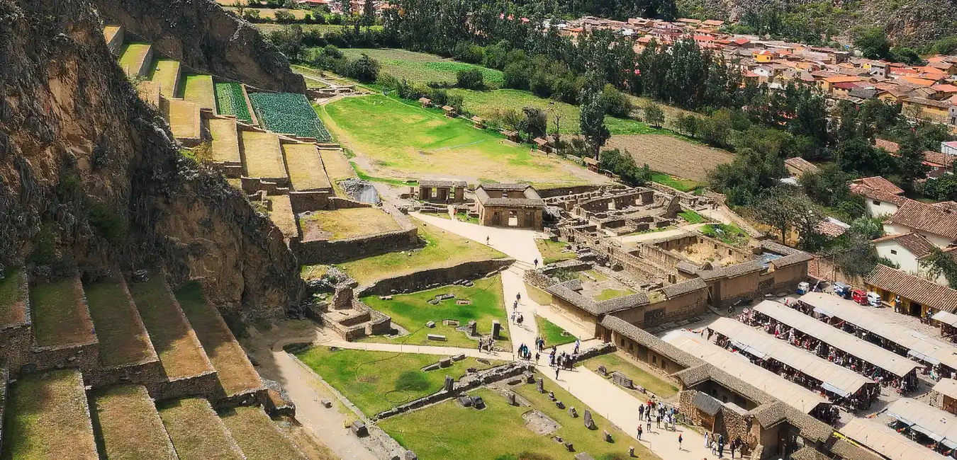 View of Ollantaytambo archaeological site