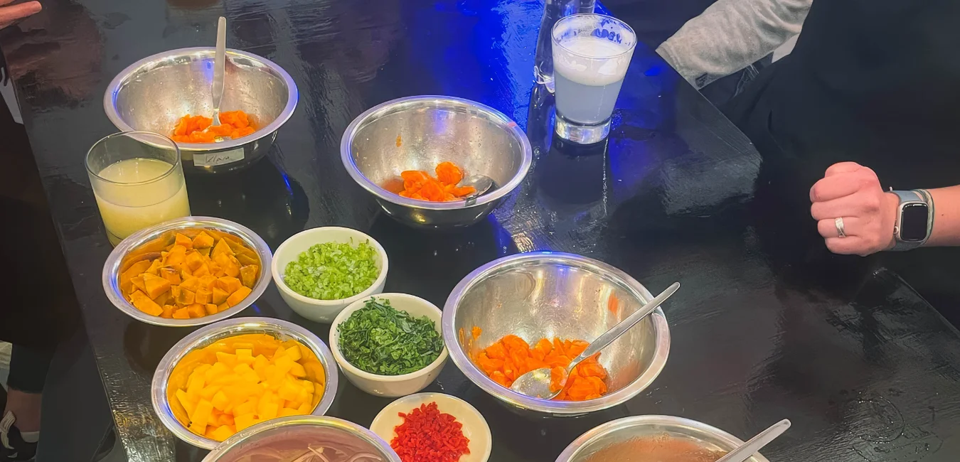Preparing Peruvian dishes in Cusco