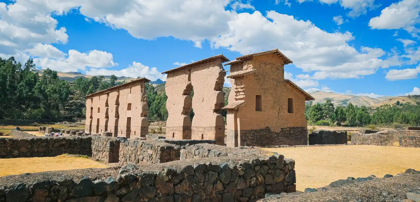 Panoramic view of the Raqchi Archaeological Site 
