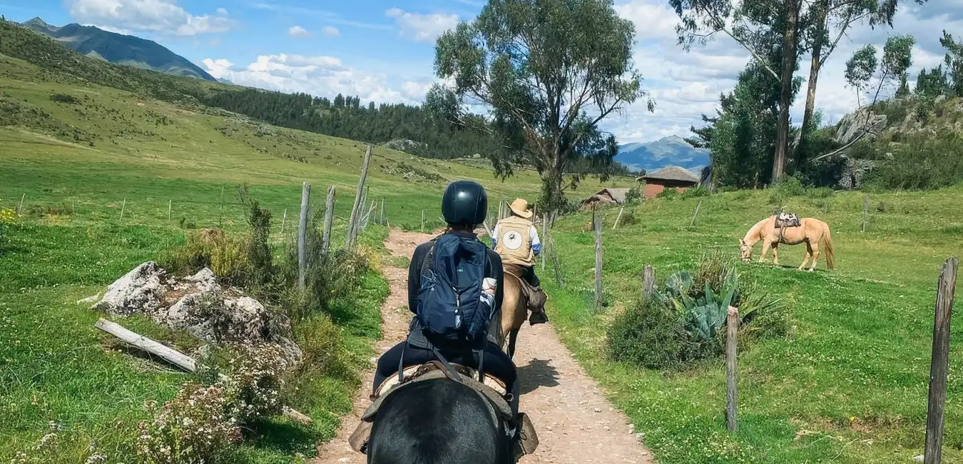 Scenic horseback trail to the Temple of the Moon