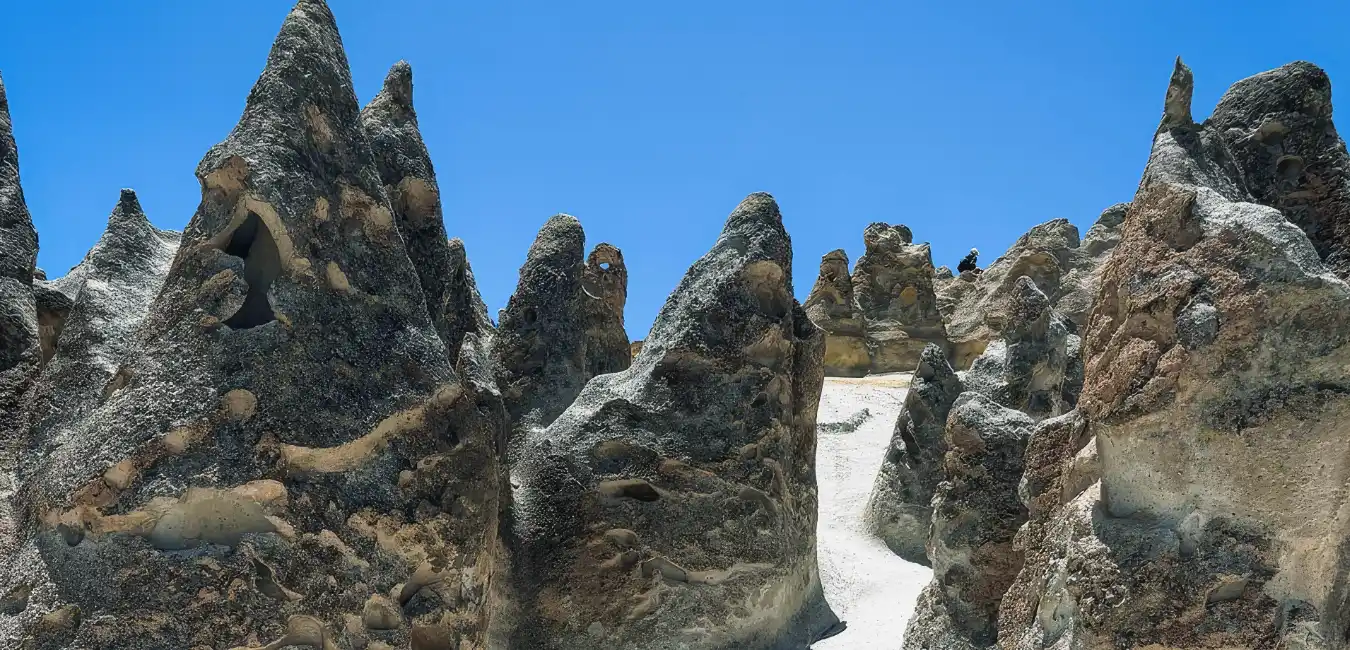 Spectacular stone formations shaped by erosion in the Salinas and Aguada Blanca National 