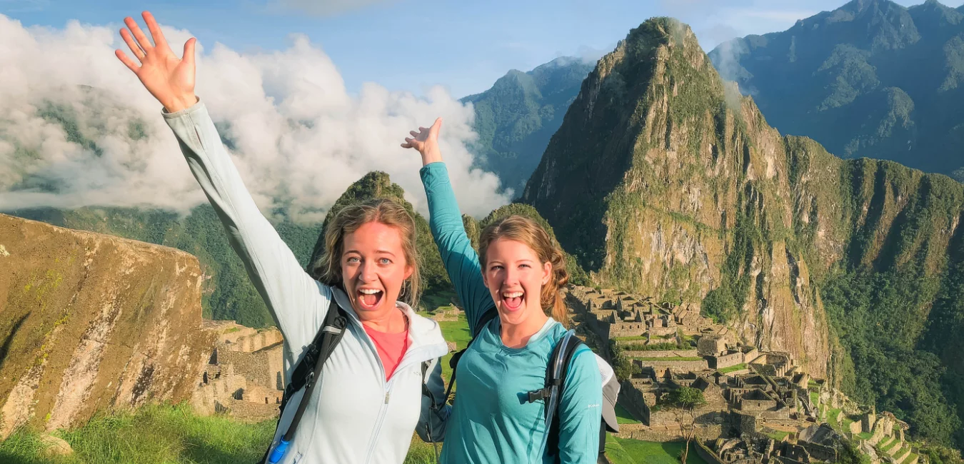 Travelers at Machu Picchu
