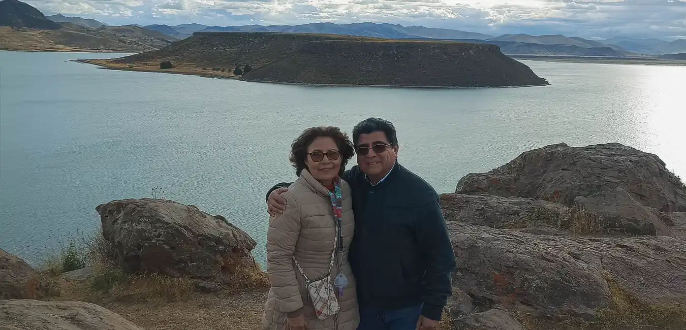 Panoramic view of Umayo Lagoon 