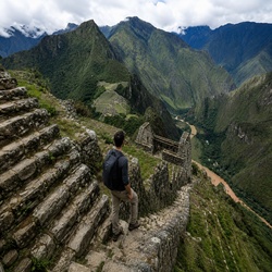 Ancient Inca Stone Path Adapted to the Mountain