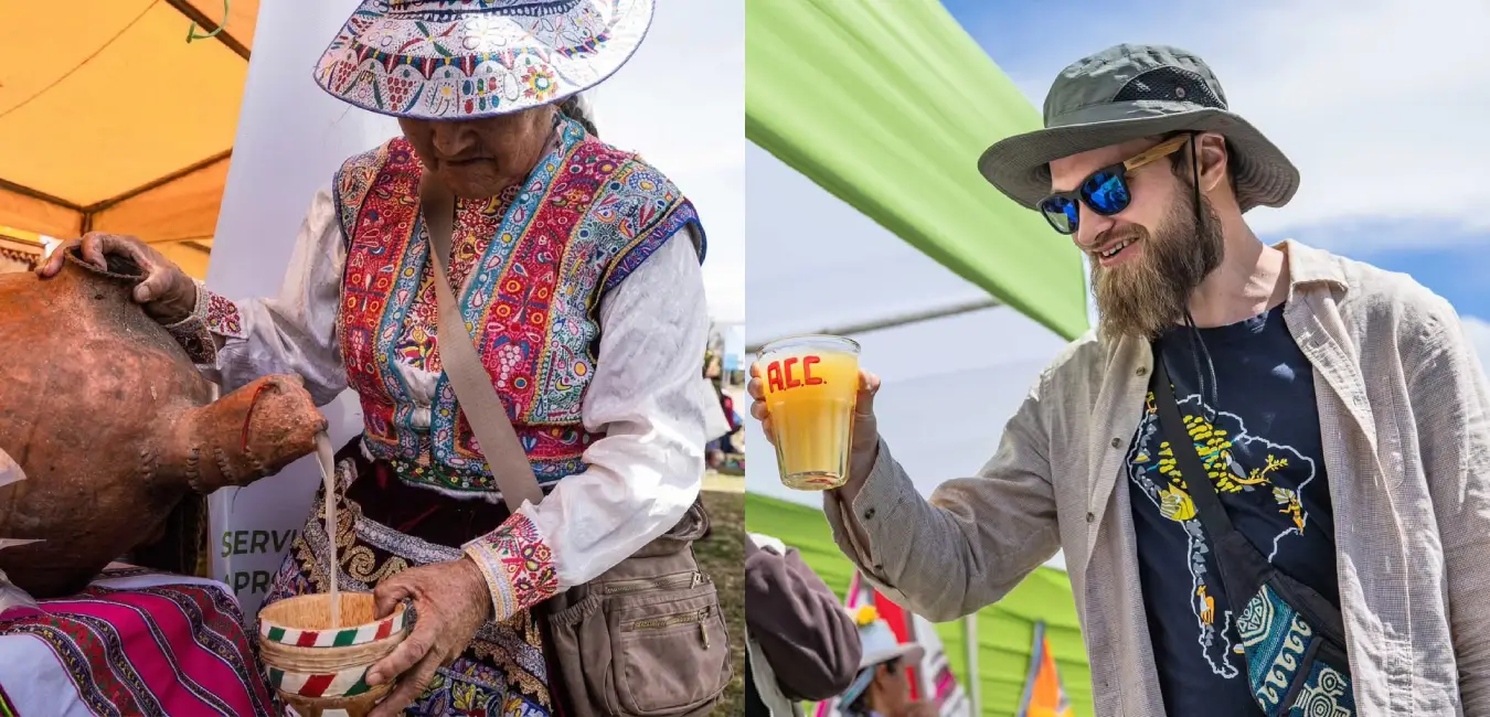Chica de jora en el cañon del Colca