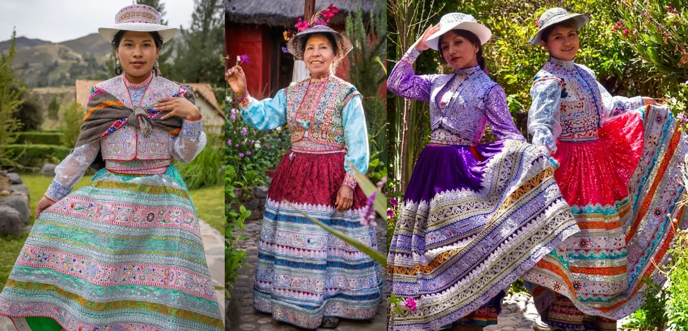 Pobladoras tipicas del pueblo de Cabana y Collana en el cañon del Colca