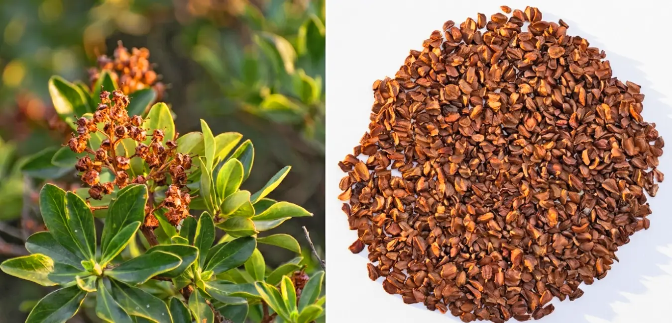 Fruit and seeds of the chachacomo tree