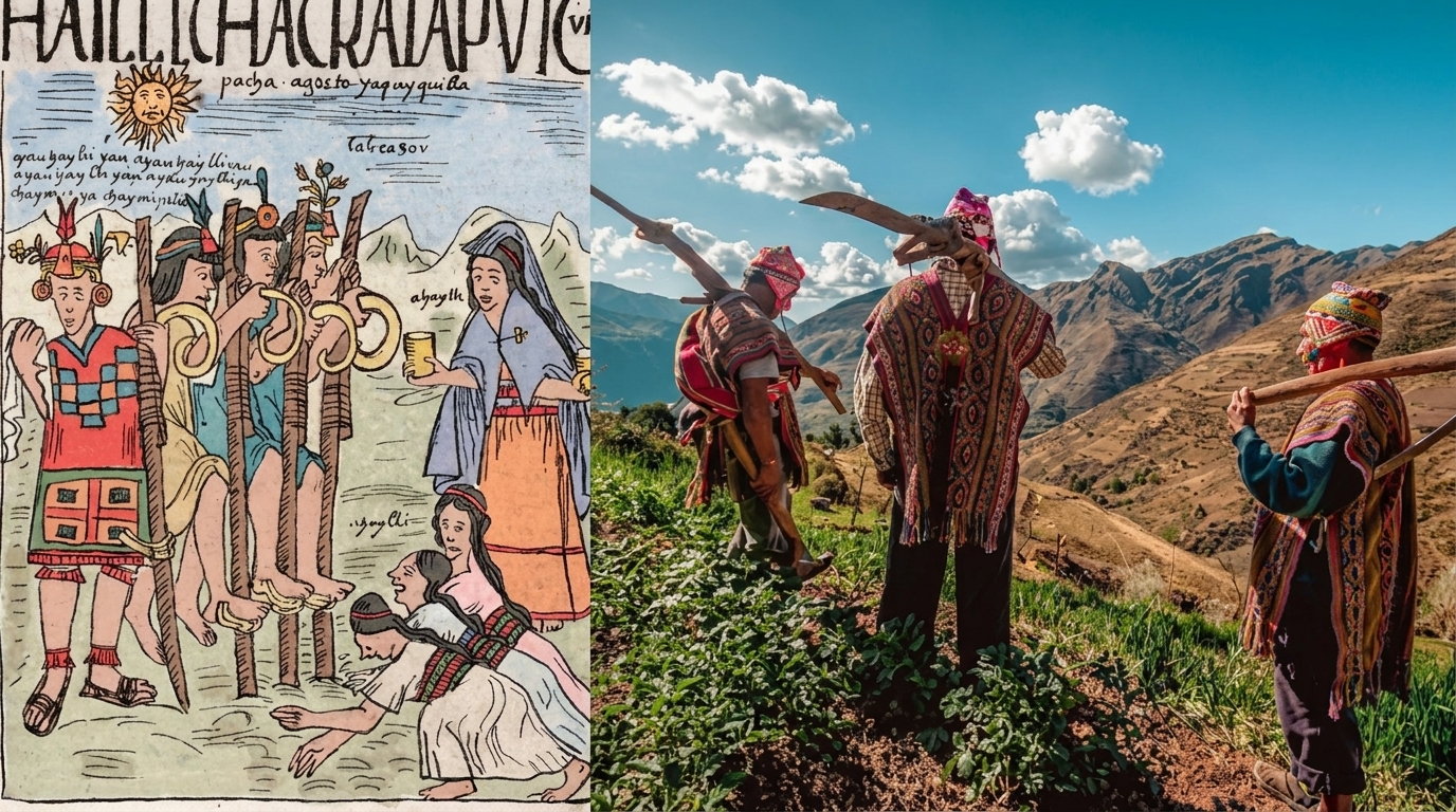 Use of the chachacomo as a working tool