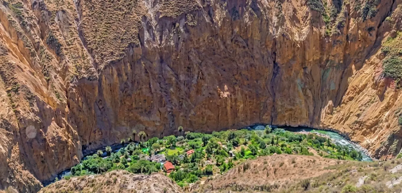 The Sangalle Oasis in Colca Canyon, the perfect place to relax after a rewarding hike.