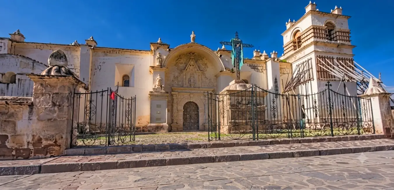 Colonial church in the town of Yanque, Colca Canyon