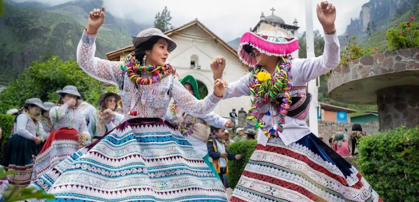Traditional Wititi dance performed in the town of Chivay, Colca Canyon