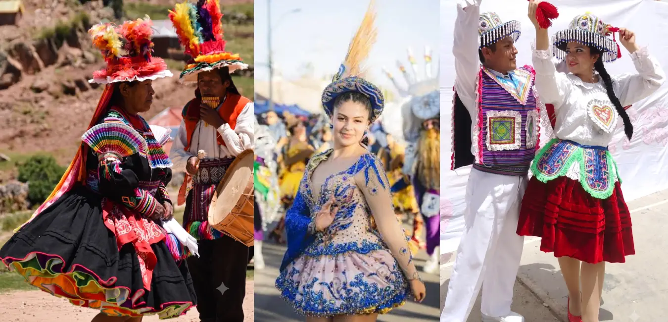 Traditional Lake Titicaca festivals featuring the region's typical dances