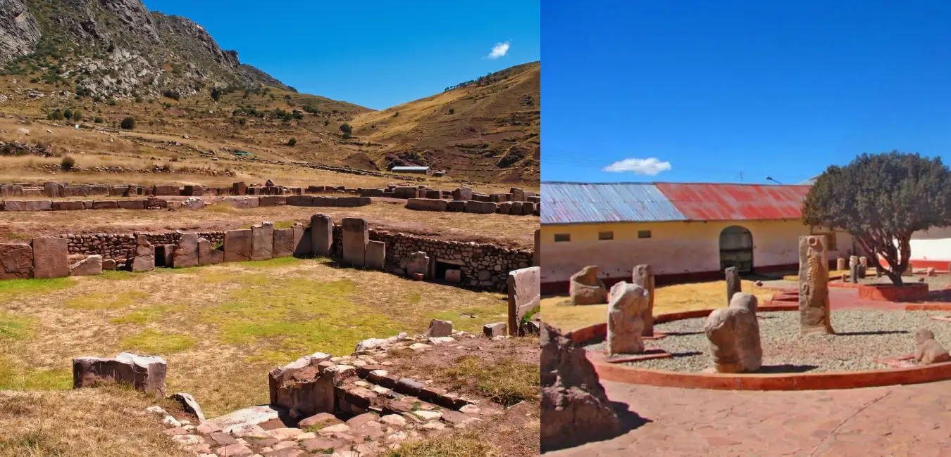 Image showing archaeological remains of the Pucará culture and its stone monoliths