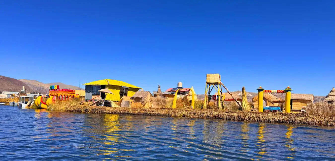 The present-day Uros floating islands, ready to welcome travelers into a living culture