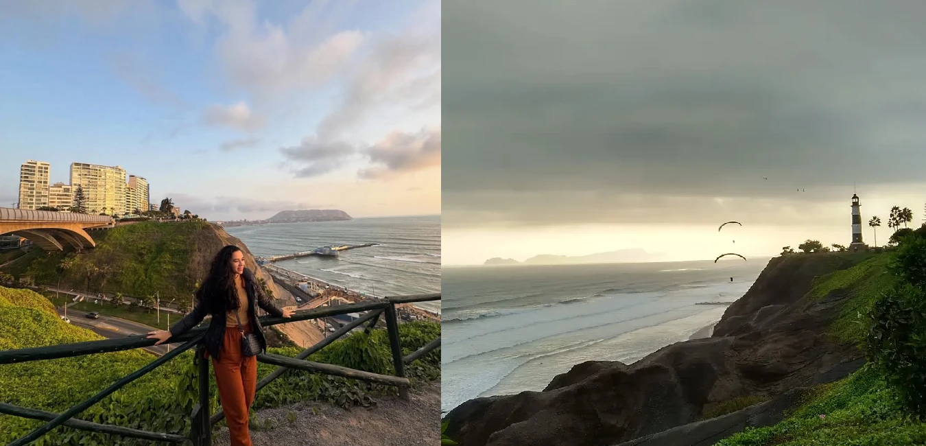 Vista panorámica del Malecón de Miraflores en Lima, Perú 