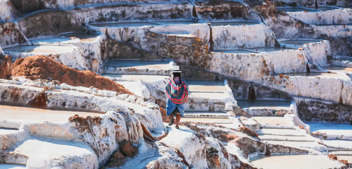 Panoramic view of the Maras Salt Mines