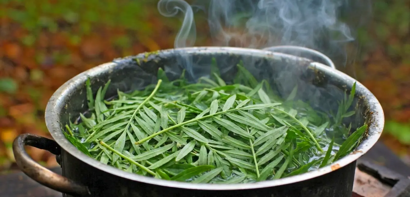 Infucion de hojas de molle para baños medicinales