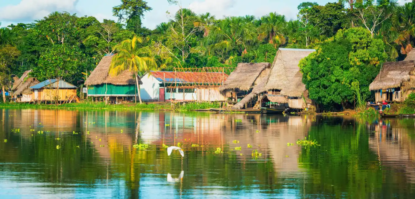 Local people from a native Amazon community in Tambopata