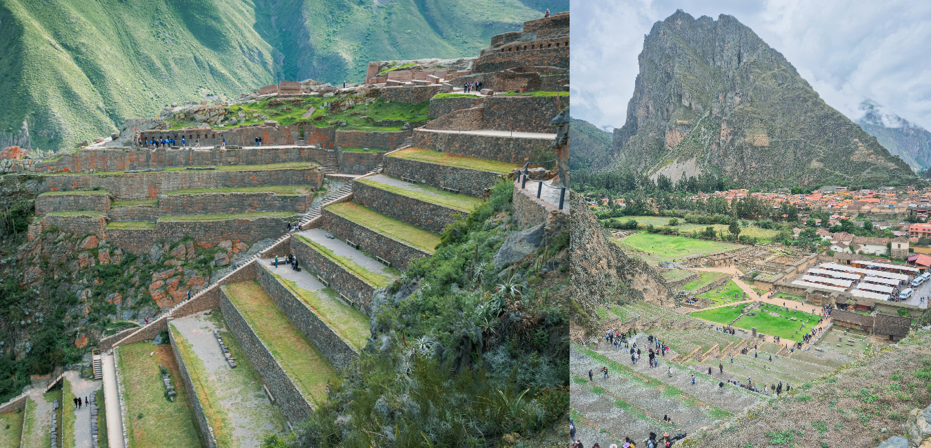 Ollantaytambo archaeological site in the Sacred Valley, Peru