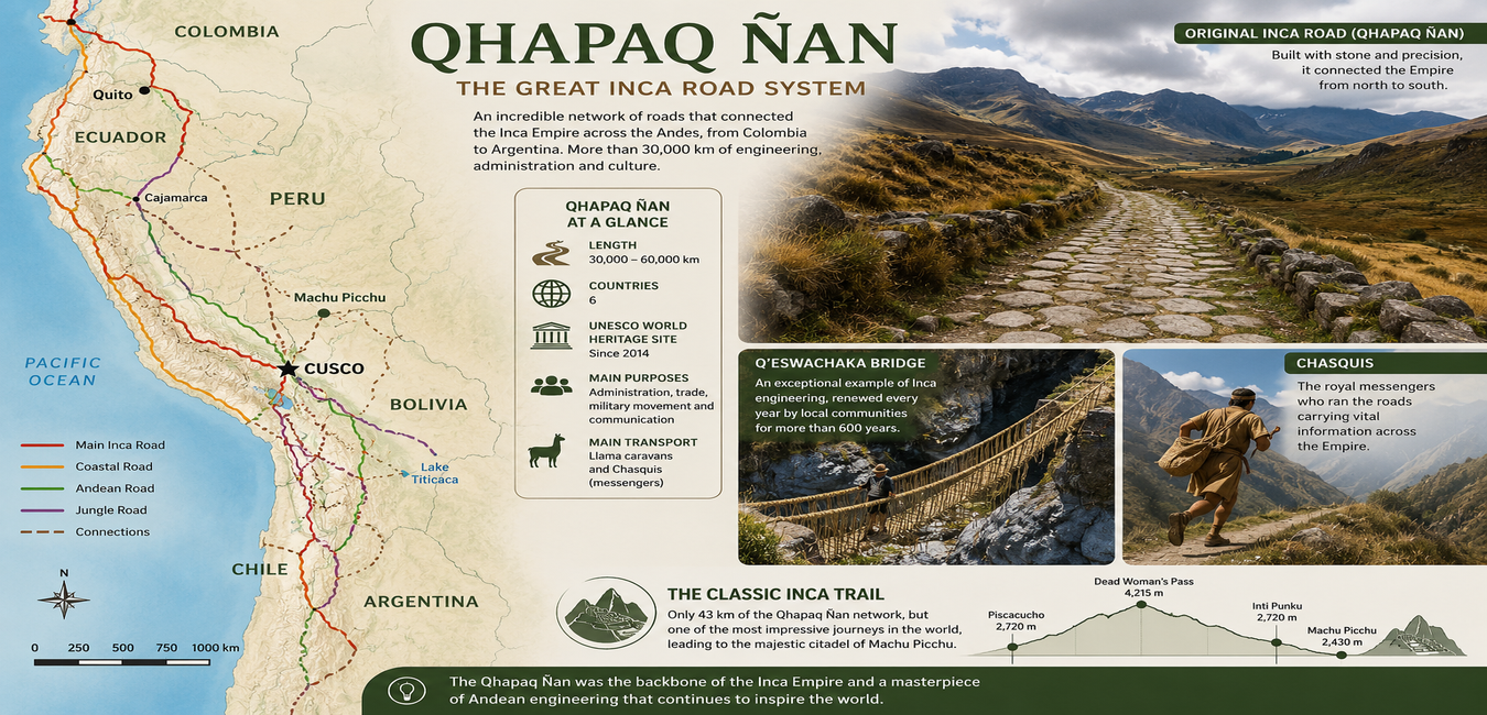 Qhapaq Ñan Map: The Great Inca Road System and the History of the Inca Trail