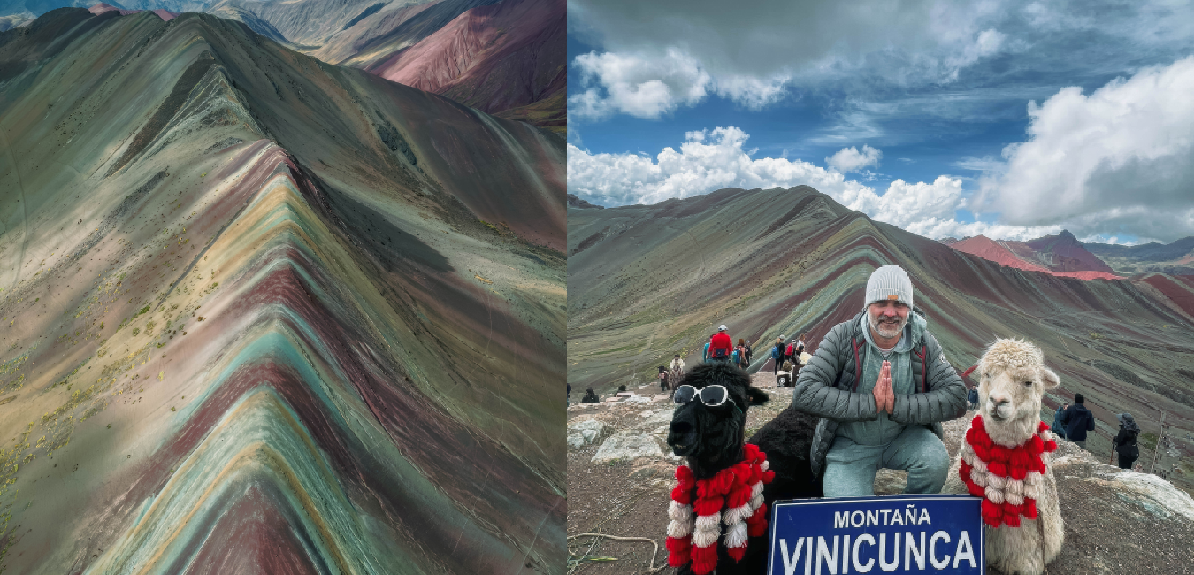 Rainbow Mountain colorful landscape 