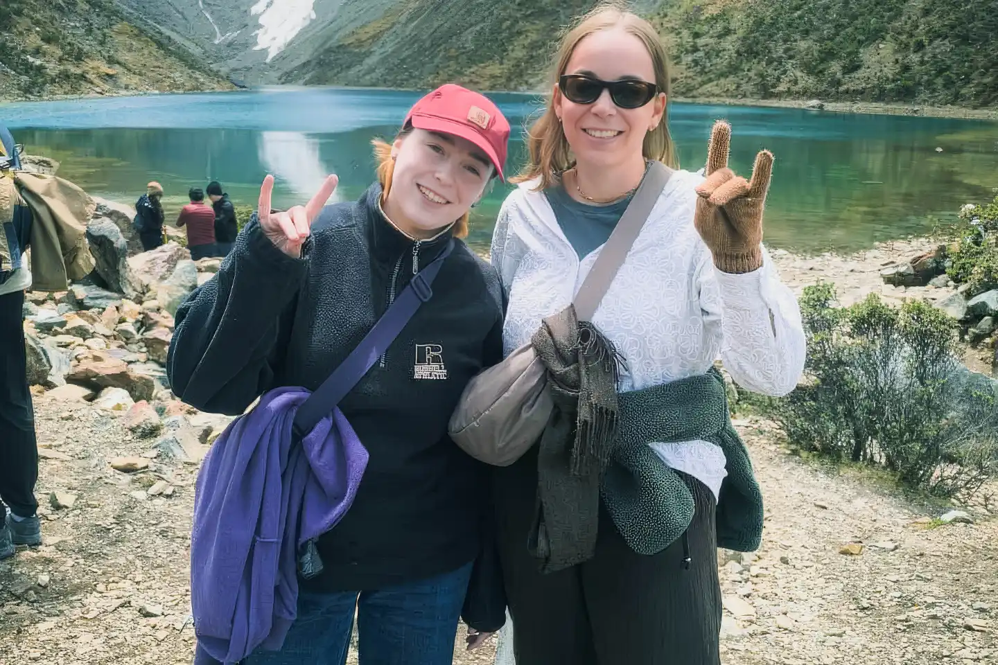 tourists at Lake Humantay
