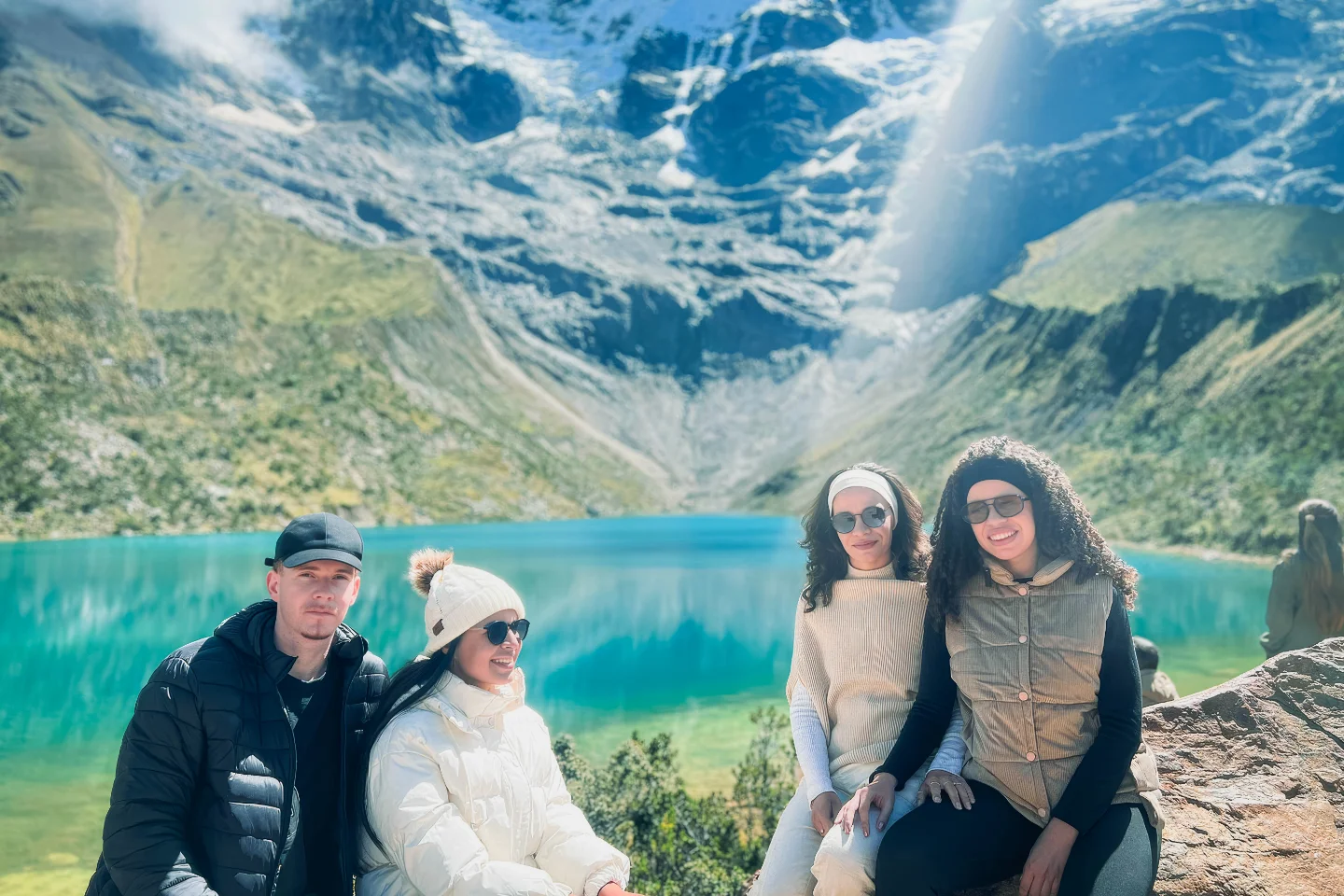 Visitors to Humantay Lagoon