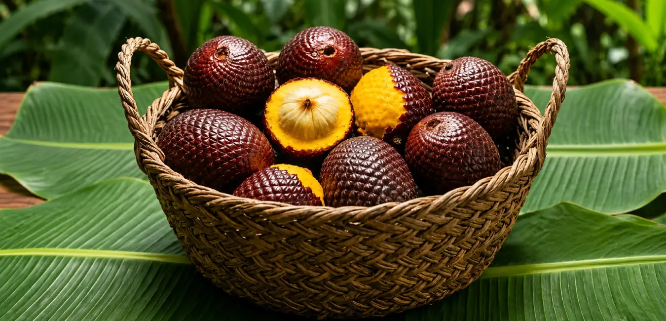 Aguaje, an exotic fruit native to the Peruvian rainforest.