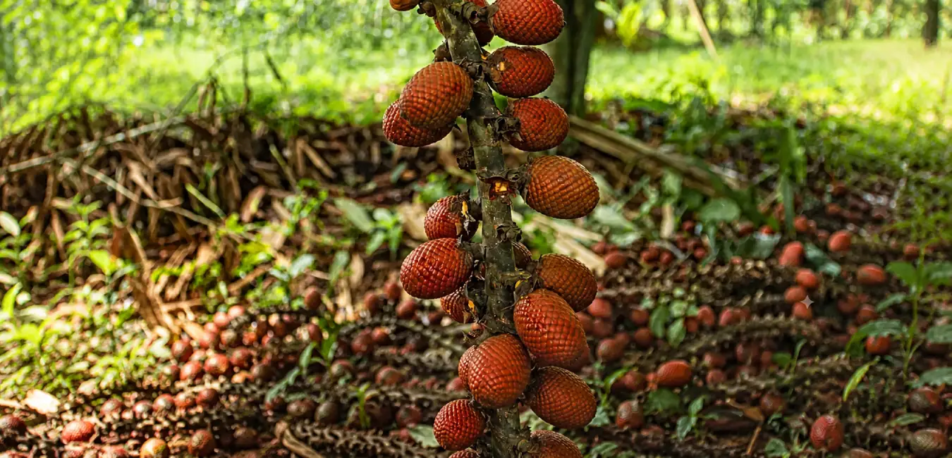 Exotic fruit from Peru: Aguaje