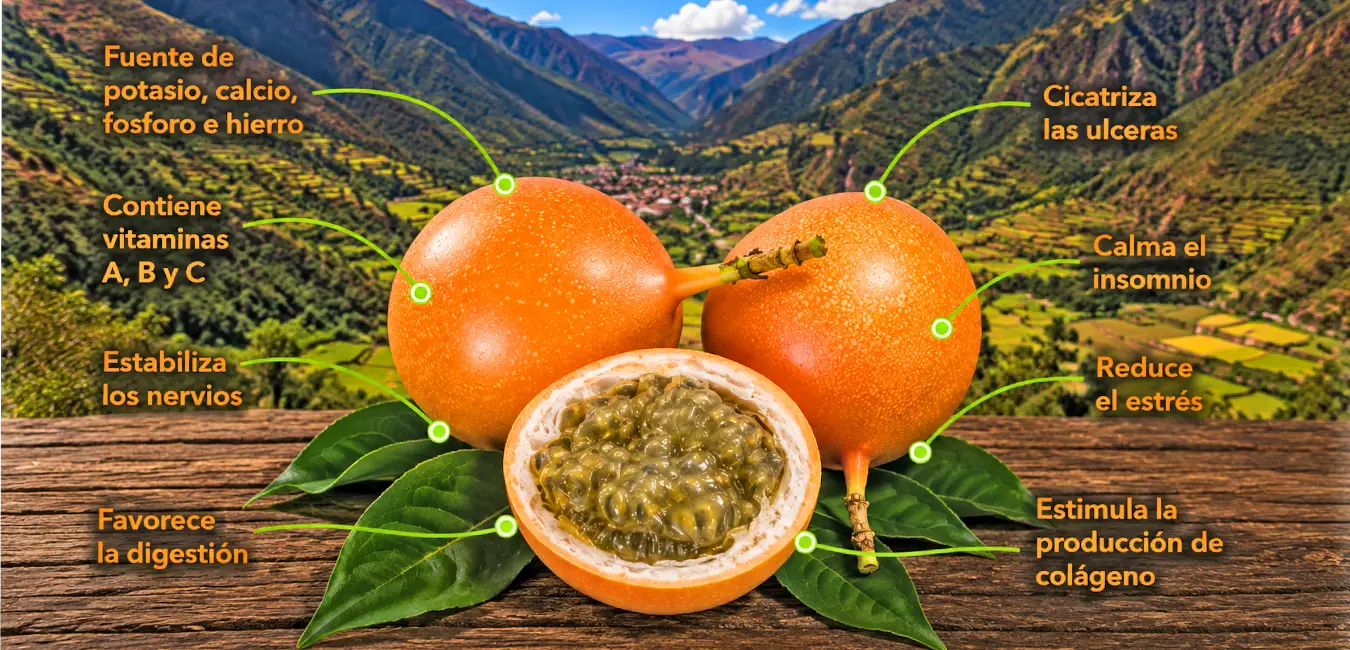 Granadilla, fruta exótica del Perú