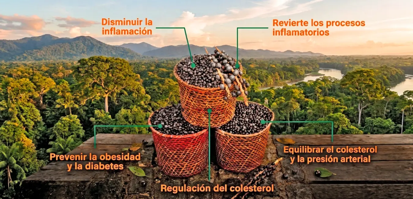 Huasaí - Fruta exótica del Perú