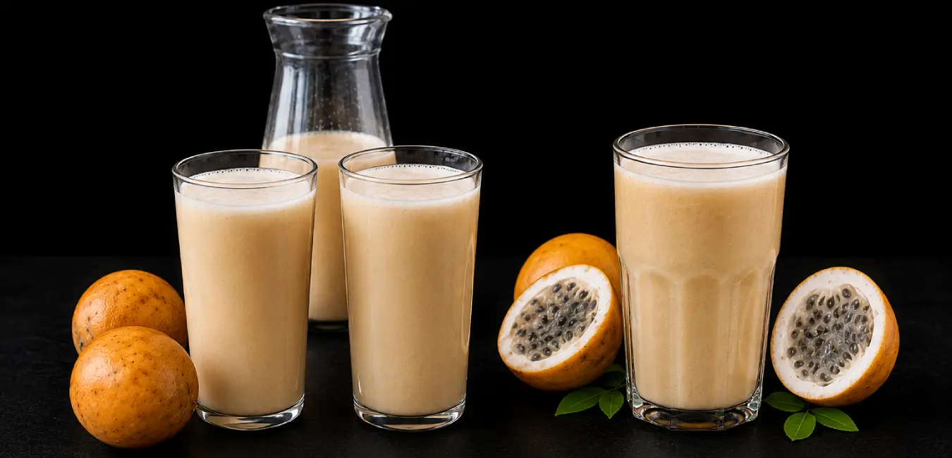 Fresh granadilla juice: very easy to prepare.