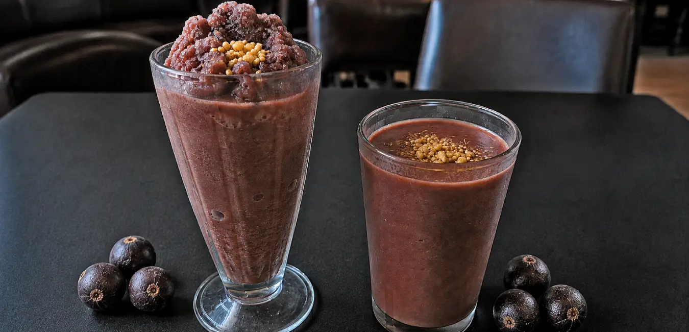 Fresh and tasty Ungurahui juice