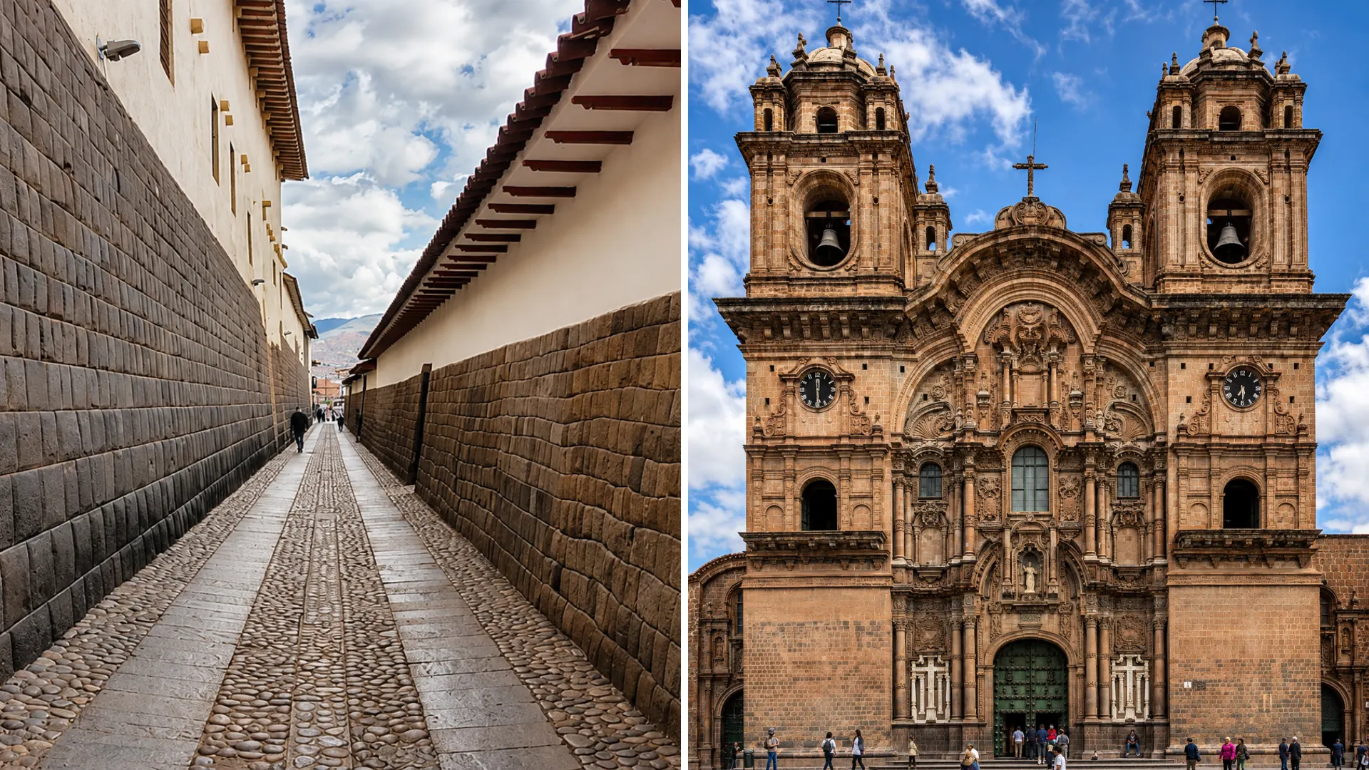 The route along Loreto Street to reach the Church of the Society of Jesus via the old Amarukancha
