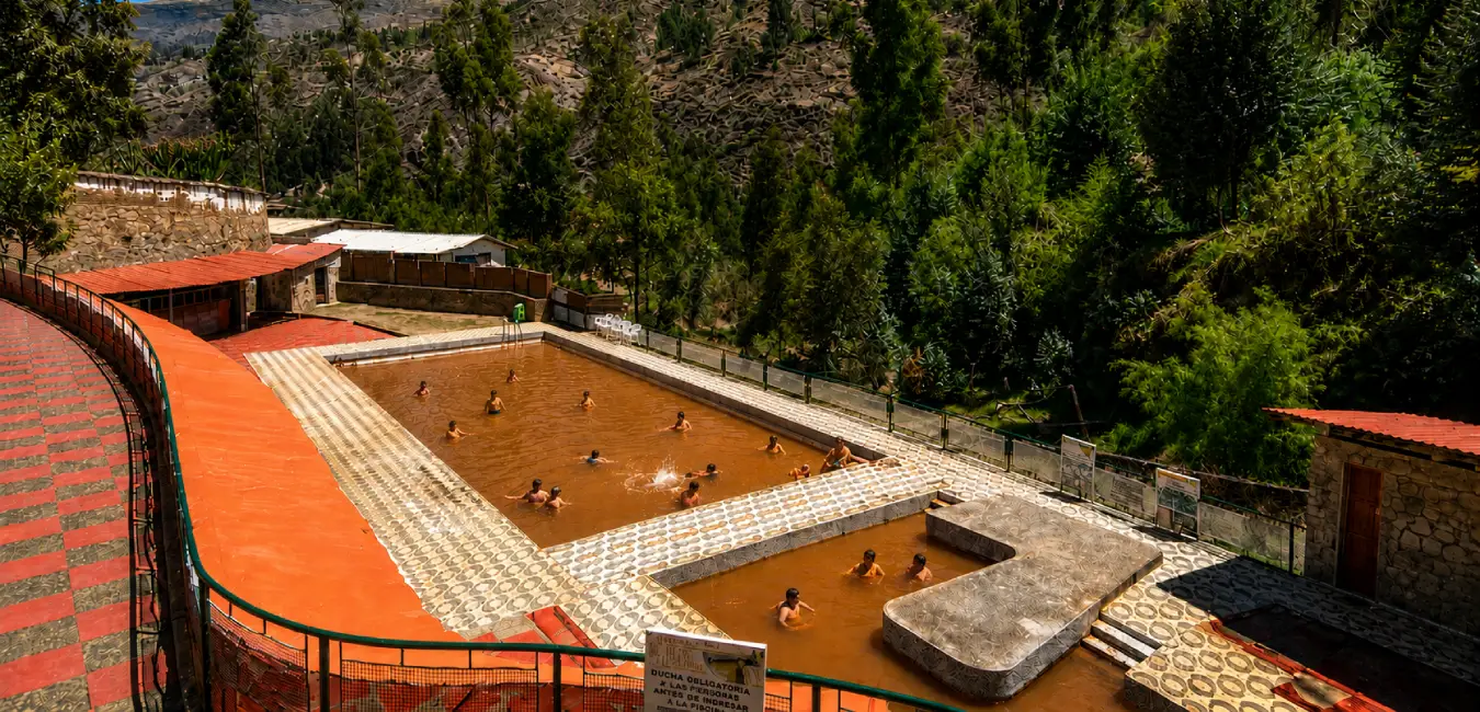 Hot springs on the Santa Cruz trek route