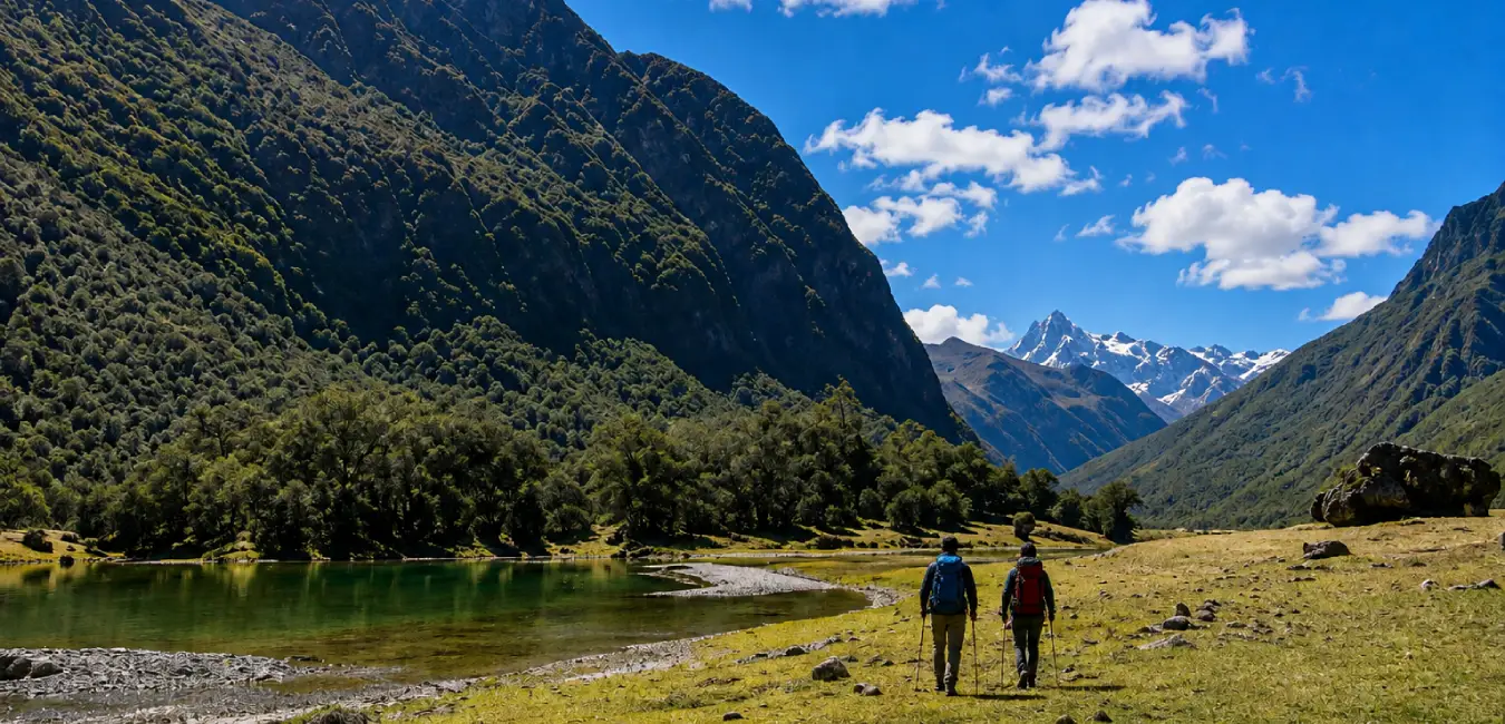 Vaqueria campsite on the Santa Cruz trek route