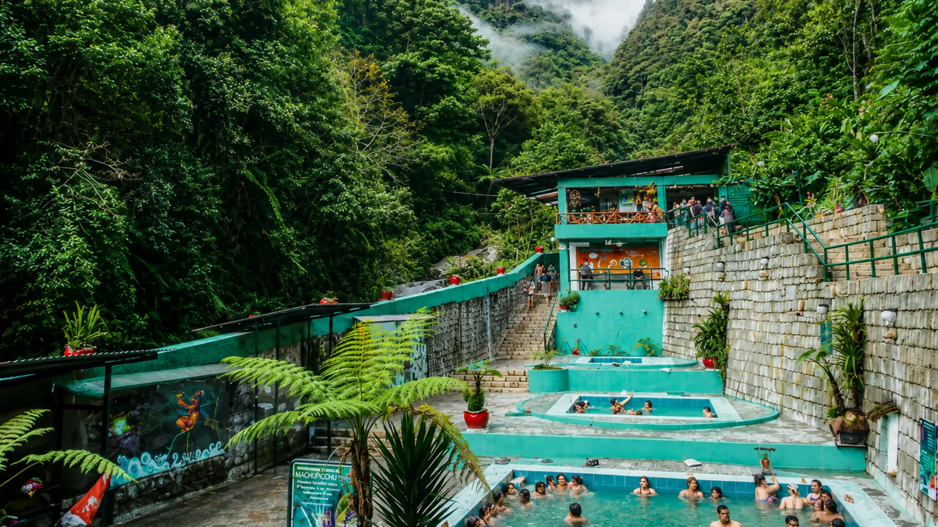 Aguas Calientes hot springs Machu Picchu Peru
