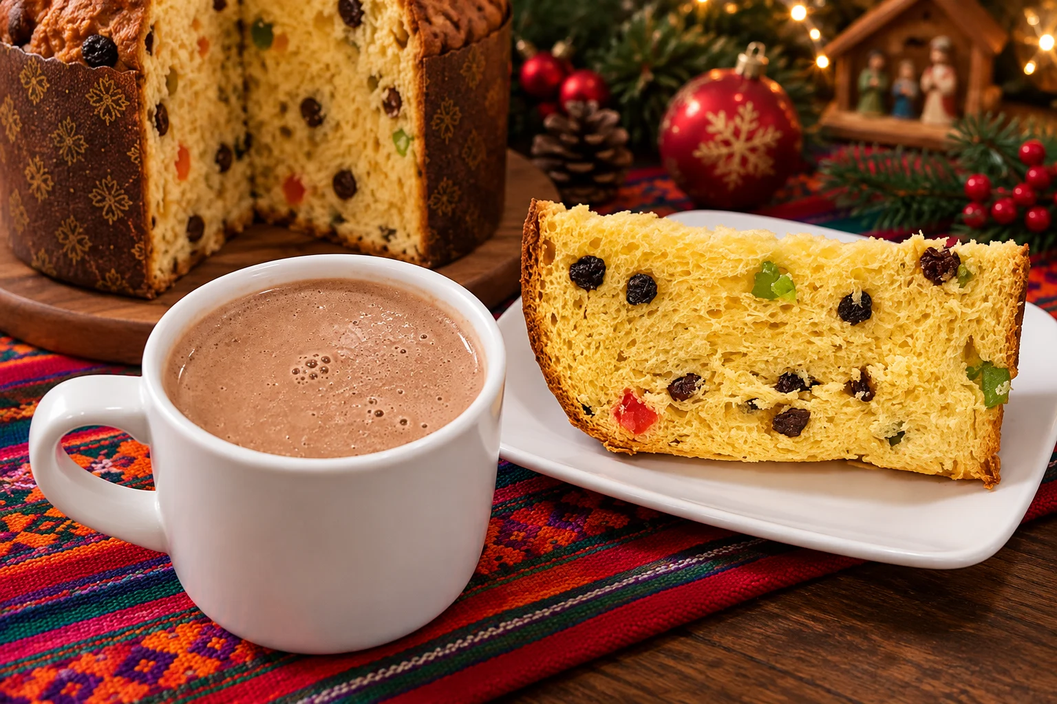 Chocolate and Panetón at Christmas