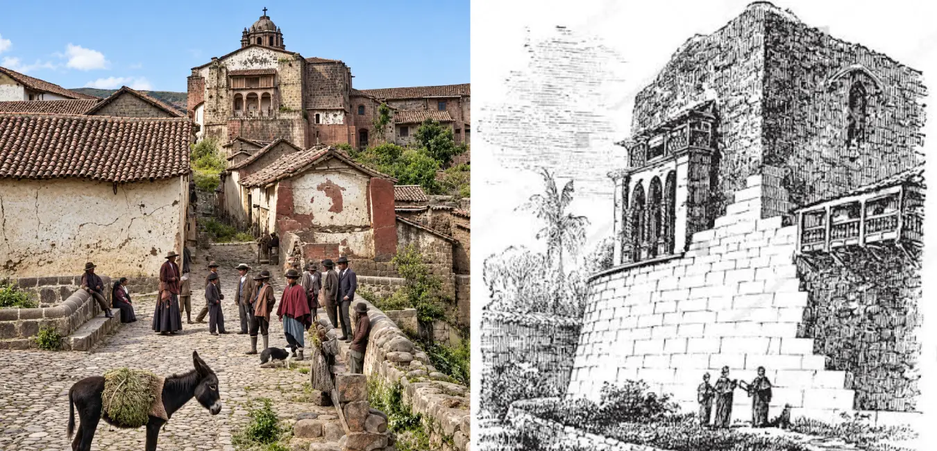 Coricancha after the earthquake during the colonial period
