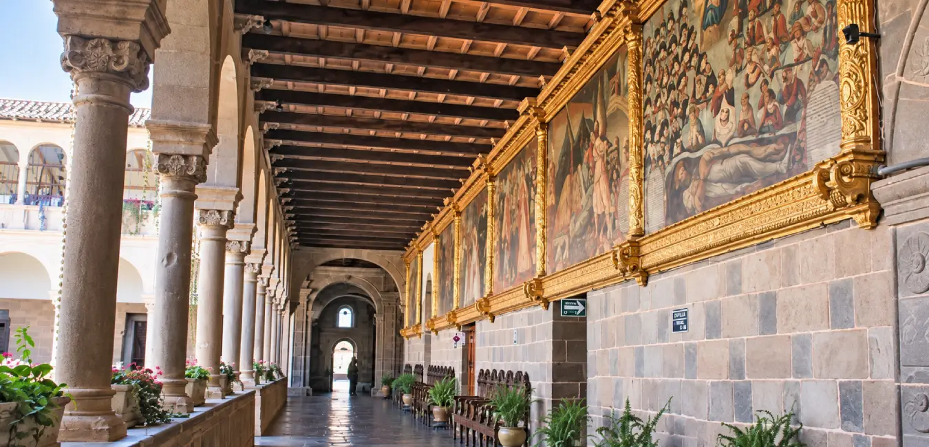 Cusco School Painting in the Coricancha Temple