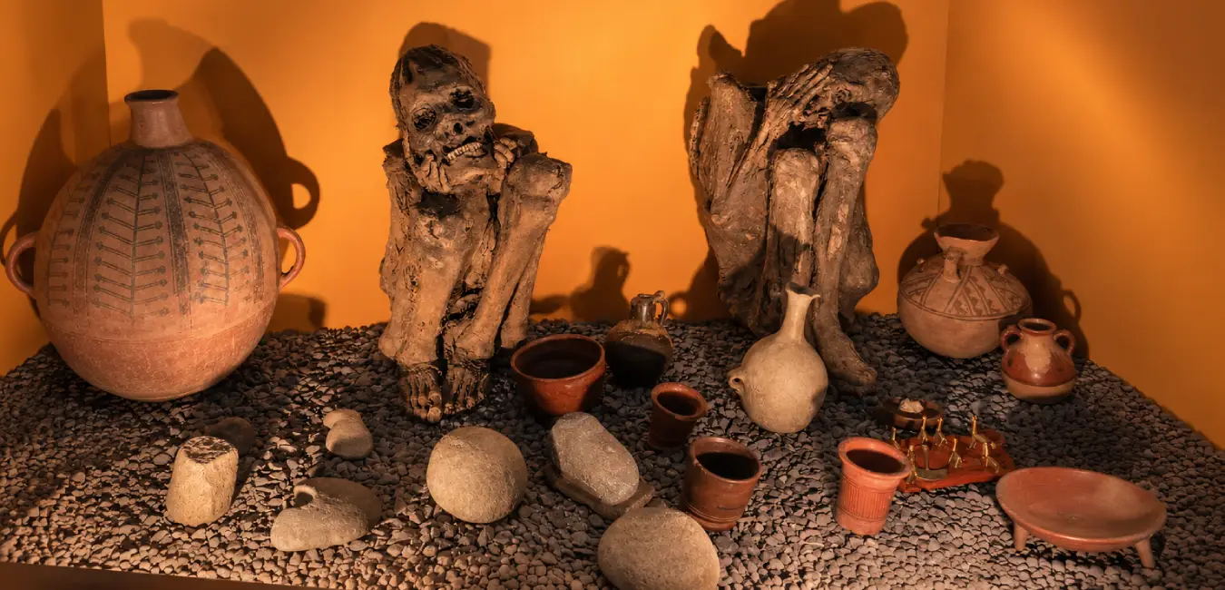 Momias Incas en el museo de sitio de Coricancha
