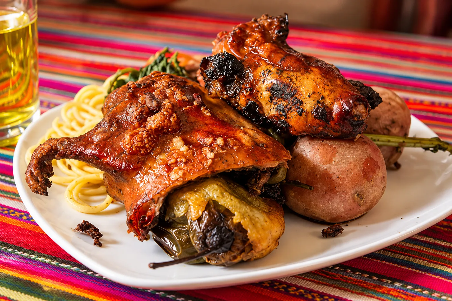 Guinea pig (cuy al horno) cusqueño in peru