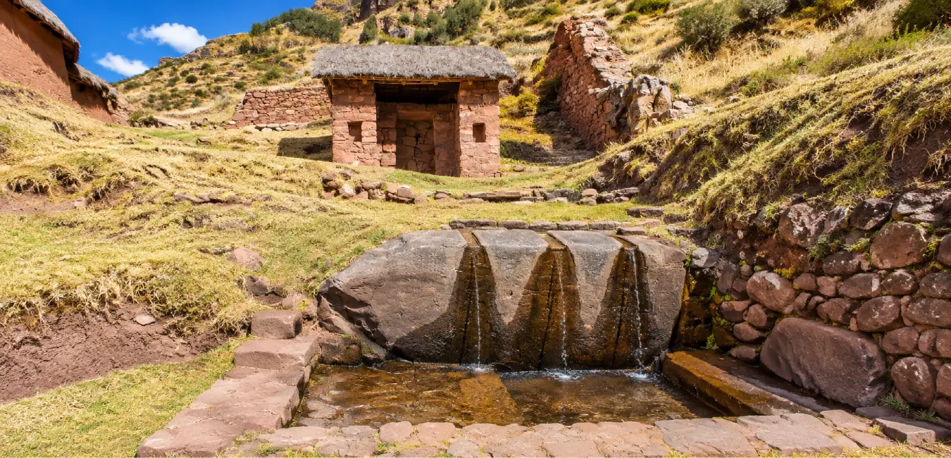 Inca ceremonial fountain