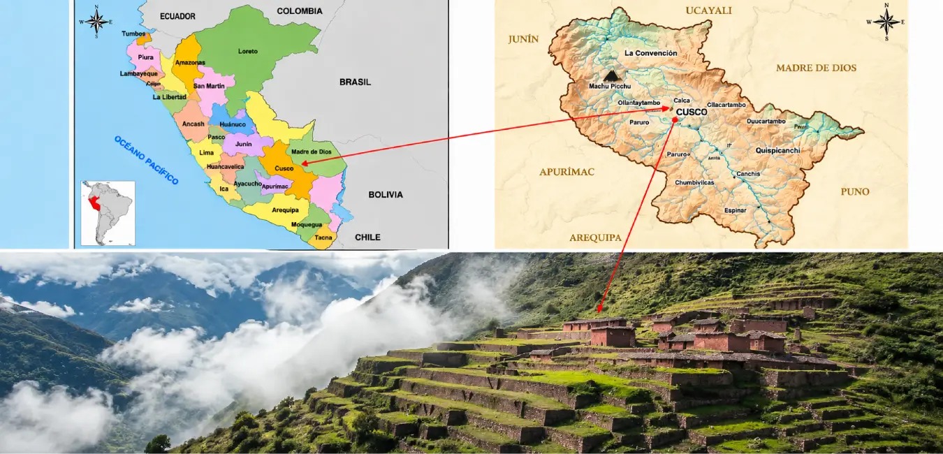  Location map of Huchuy Qosqo